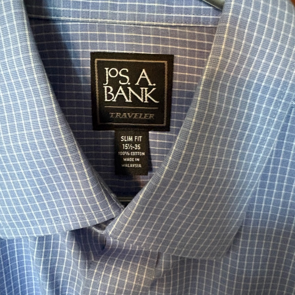 Jos. A. Bank Blue Checkered Men's Shirt